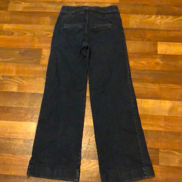 High waisted wide legged jeans braided accents - Picture 2 of 3